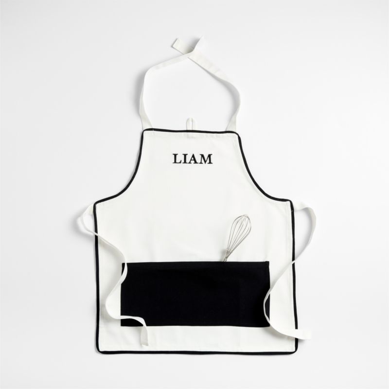 Black and White Kids Chef Coat and Hat Set
