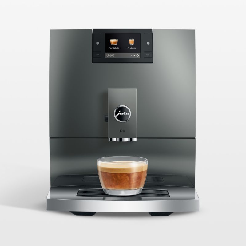 JURA Z10 Aluminum White Espresso Machine + Reviews | Crate & Barrel