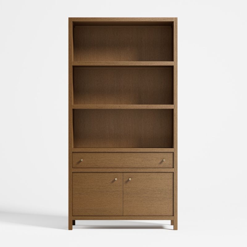 Keane 40" Driftwood Storage Bookcase