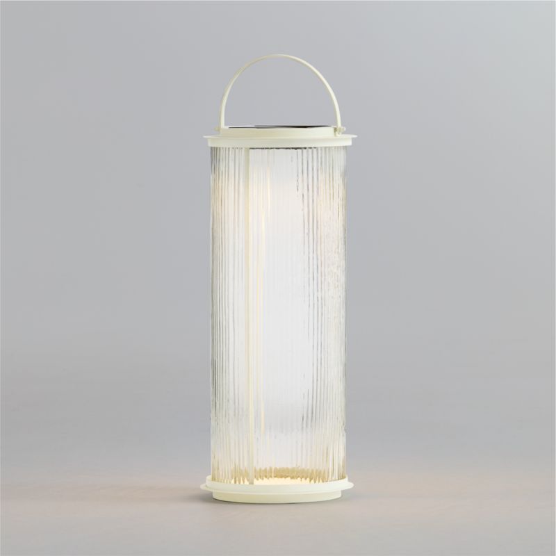Tinka Red Aluminum Portable Solar LED Outdoor Lantern 10.5