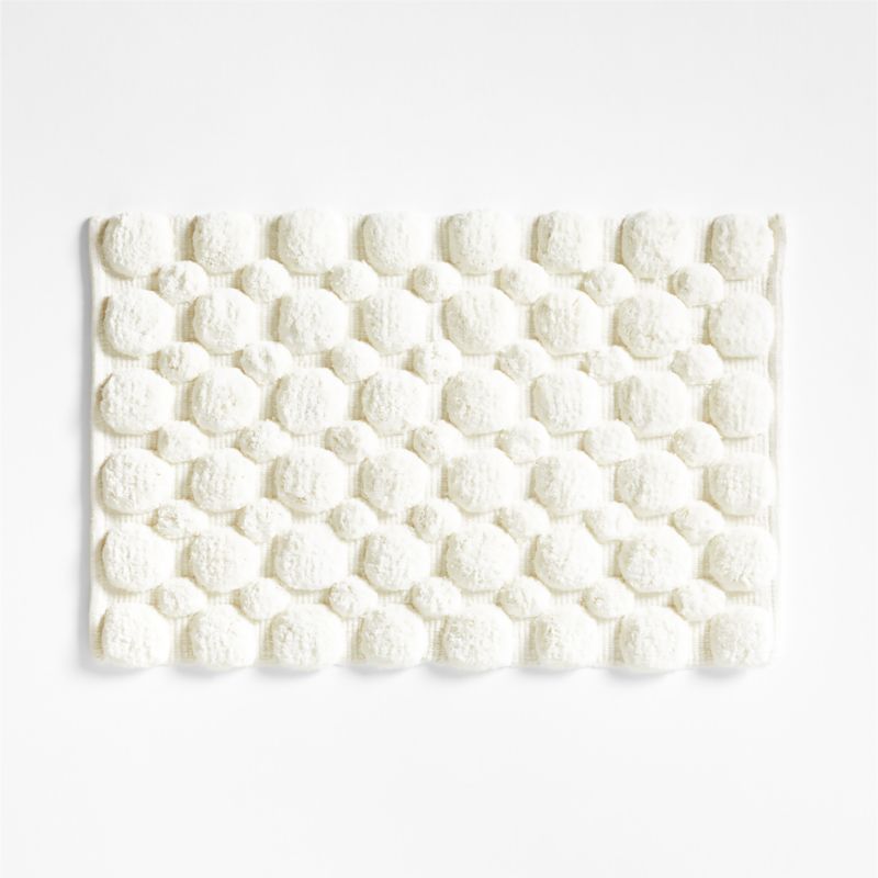 Kupla Ivory 100% Organic Cotton Bath Rug