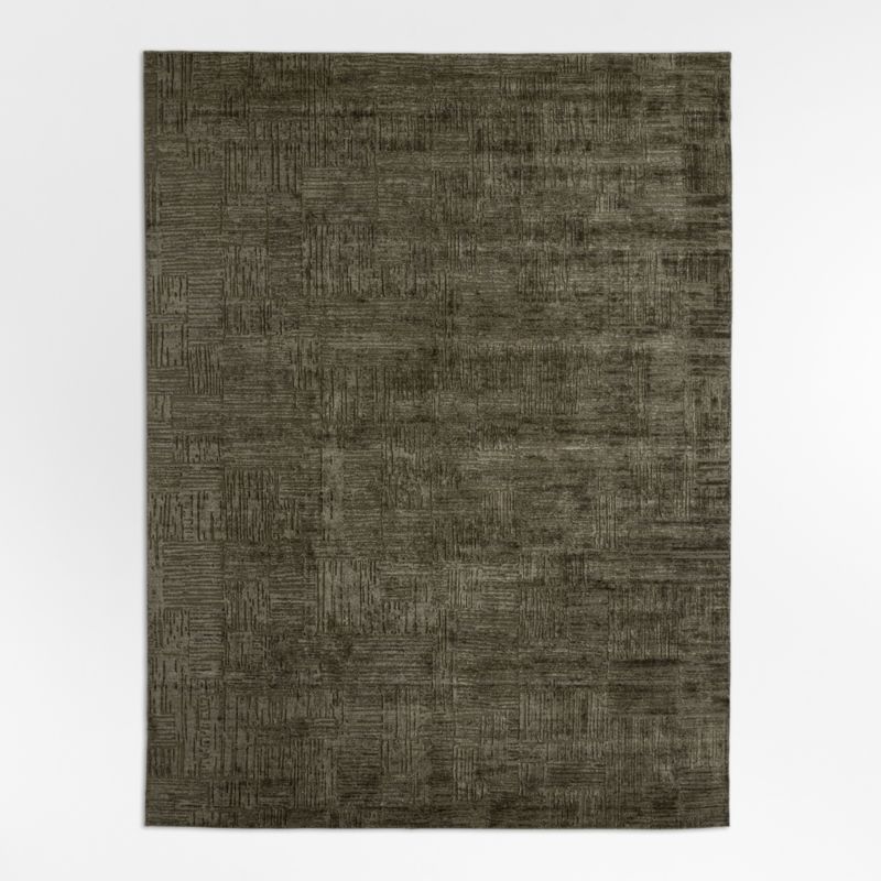 Laval Viscose Handwoven Solid Green Area Rug 6'x9' + Reviews