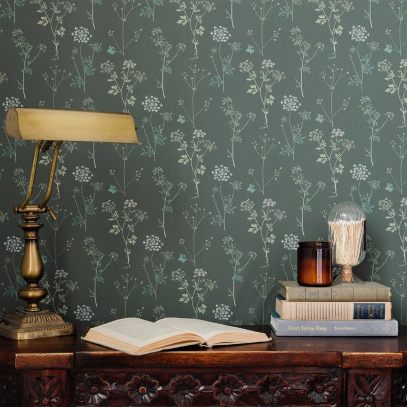 Chasing Paper Lace Evergreen Peel and Stick Wallpaper 2'x12'