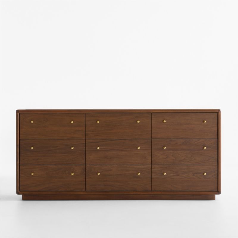 Anneli 72" Natural Oak Wood 9-Drawer Dresser