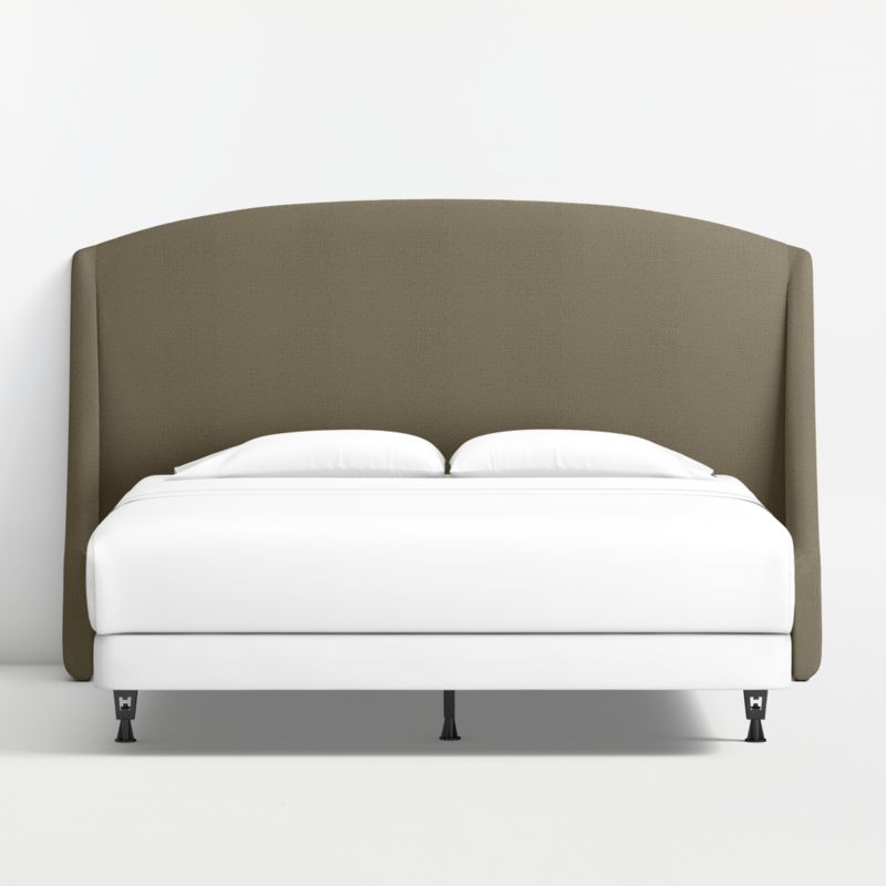 Bevel Blue with White Piping Twin Wall-Mounted Headboard
