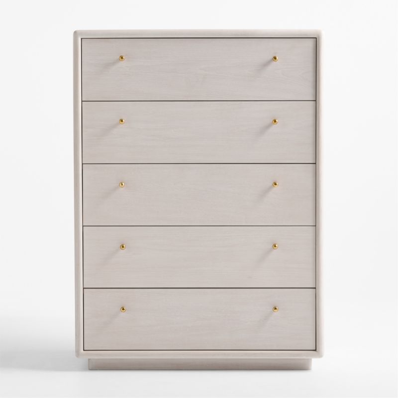 Keane 42" Weathered Natural Solid Wood 5-Drawer Tall Dresser + Reviews |  Crate & Barrel