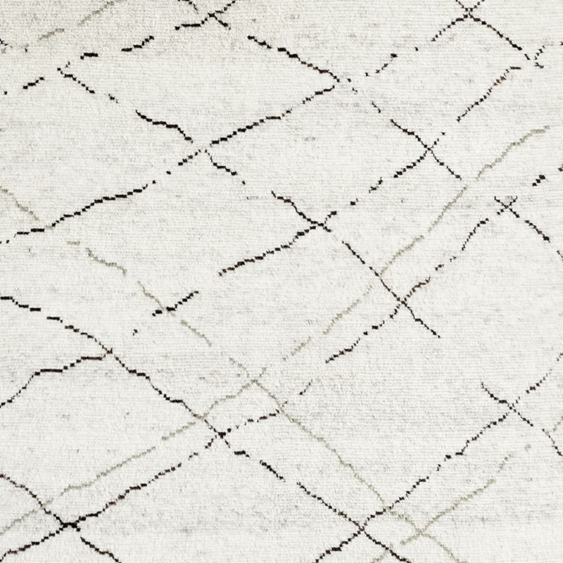 Larache Wool Hand-Knotted Moroccan Ivory Area Rug 9'x12'