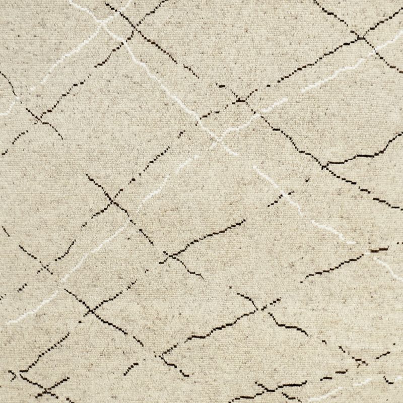 Larache Wool Hand-Knotted Moroccan Sand Beige Area Rug 8'x10'