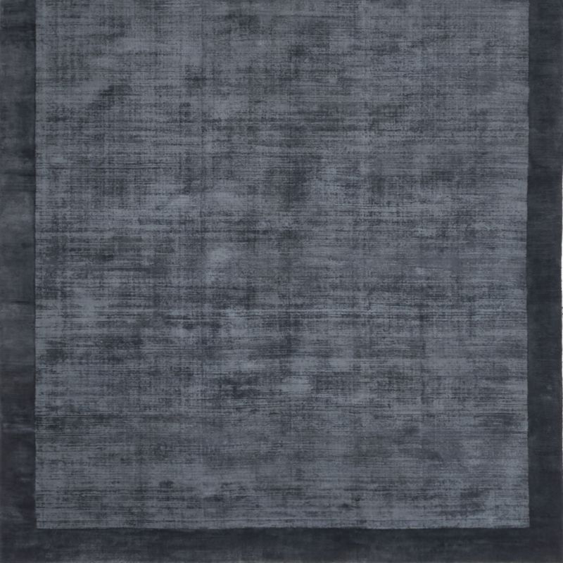 Laval Border Viscose Handwoven Blue Area Rug 10'x14'