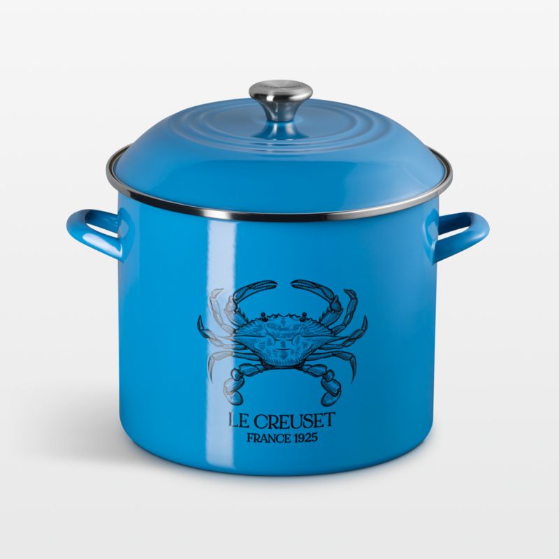 Le Creuset 16-Qt. Marseille Enameled Stockpot with Stainless Steel