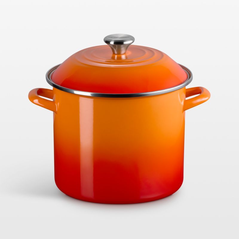 Le Creuset ® 10-Qt. Flame Enameled Stockpot with Stainless Steel Knob