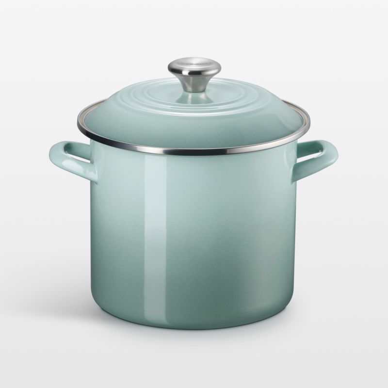 Le Creuset ® 8-Qt. Sea Salt Enameled Stockpot with Stainless Steel Knob