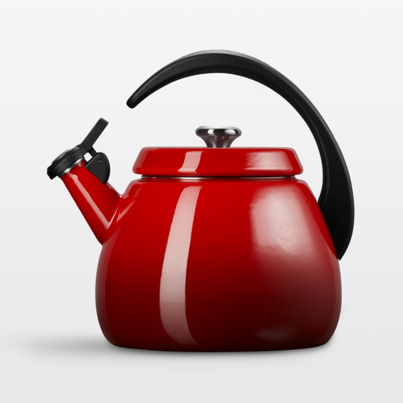 Le Creuset 1.25-Qt. Demi Cerise Tea Kettle + Reviews | Crate & Barrel