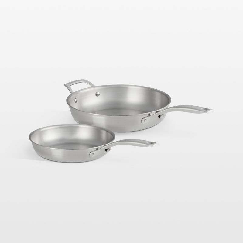 Le Creuset ® Essential 9.5" and 11" Stainless Steel 2-Piece Fry Pan Set