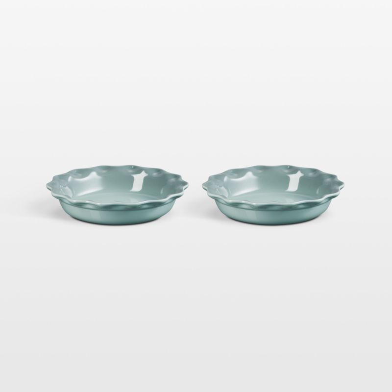 Le Creuset ® Heritage 9" Sea Salt Pie Dishes, Set of 2
