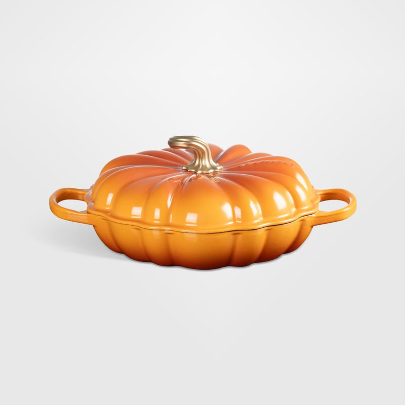 Le Creuset ® 2.75-Qt. Persimmon Enameled Cast Iron Figural Pumpkin Braiser