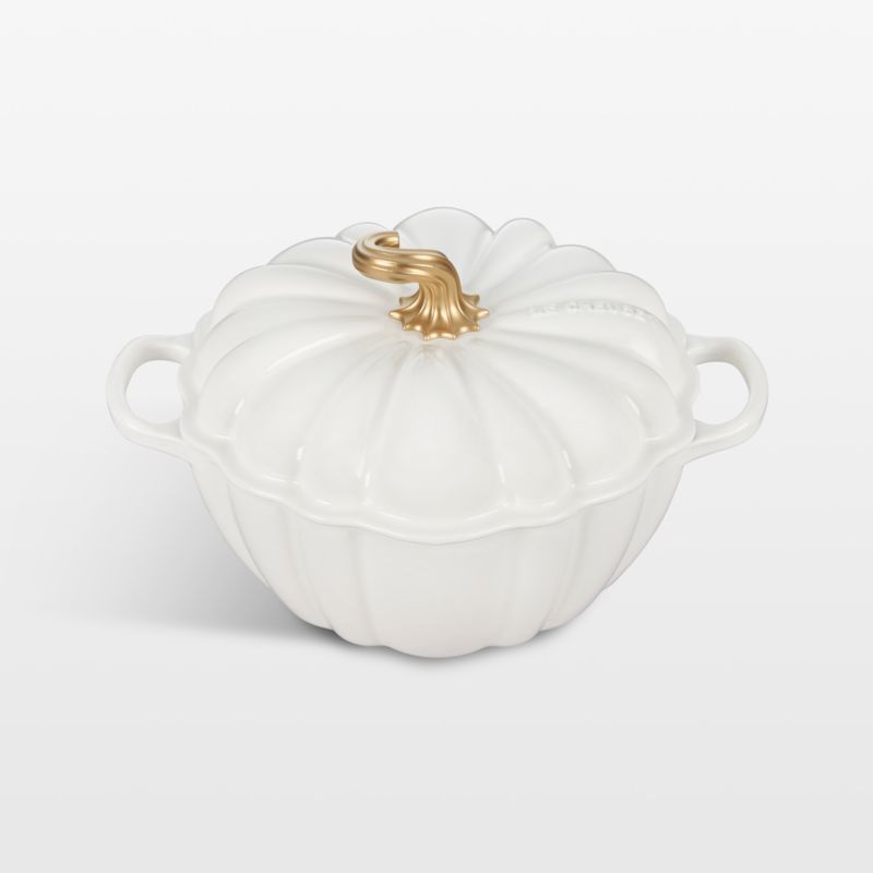 Le Creuset ® White Enameled Cast Iron Pumpkin Cocotte