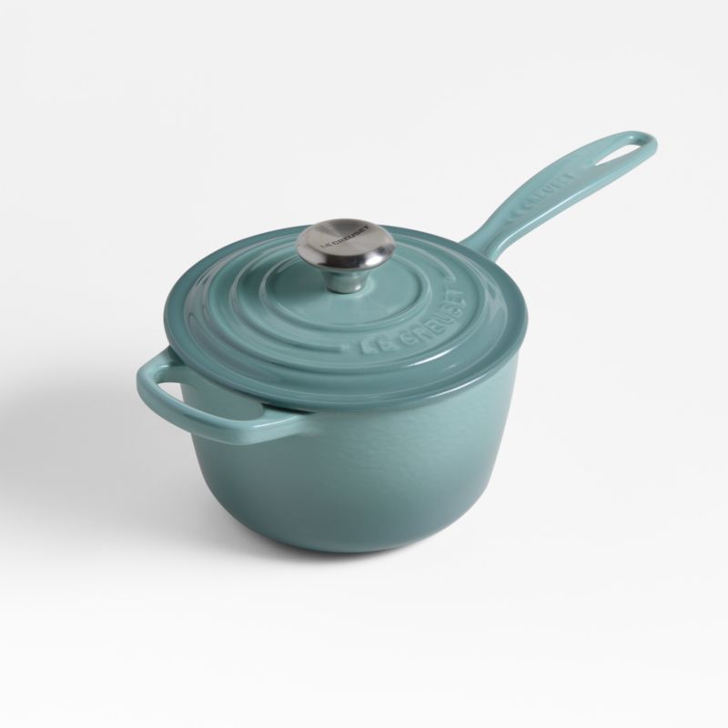 Le Creuset ® Signature 1.75-Qt. Sea Salt Enameled Cast Iron Saucepan with Lid