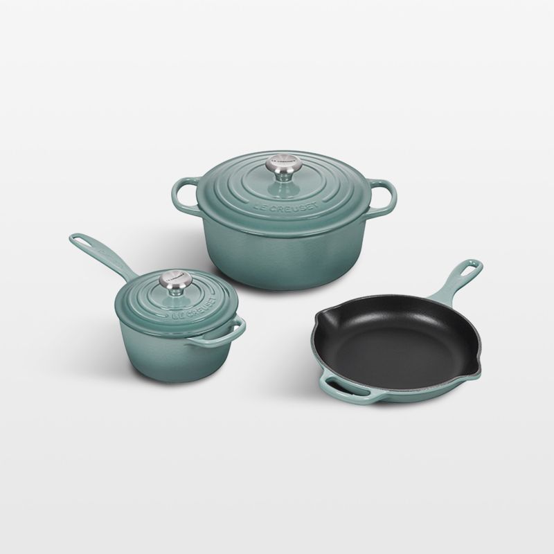 Le Creuset ® Signature Sea Salt Enameled Cast Iron 5-Piece Cookware Set