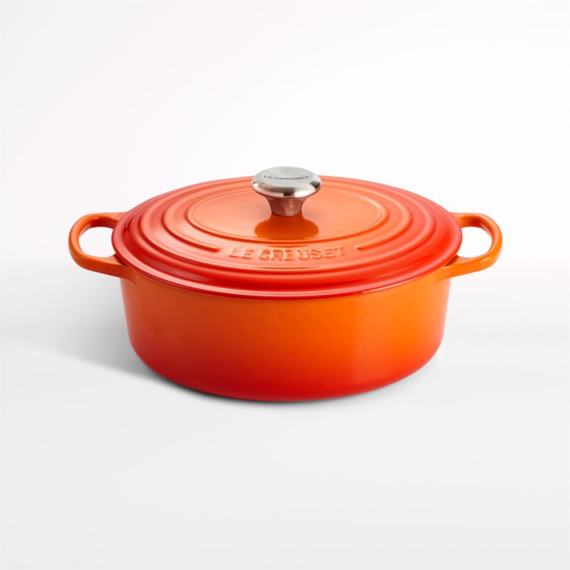 Le Creuset Signature 7.25-Qt. Round Flame Orange Enameled Cast
