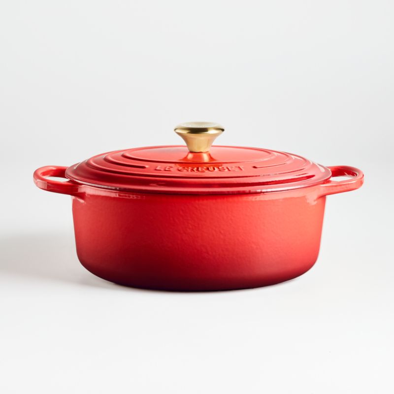 Le Creuset ® Signature 6.75-Qt. Gold Cerise Enameled Cast Iron Oval Dutch Oven