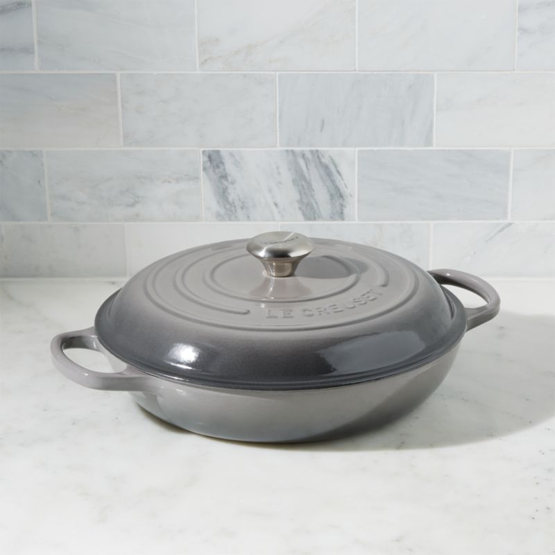 Le Creuset ® Signature 3.5-Qt. Oyster Enameled Cast Iron Braiser