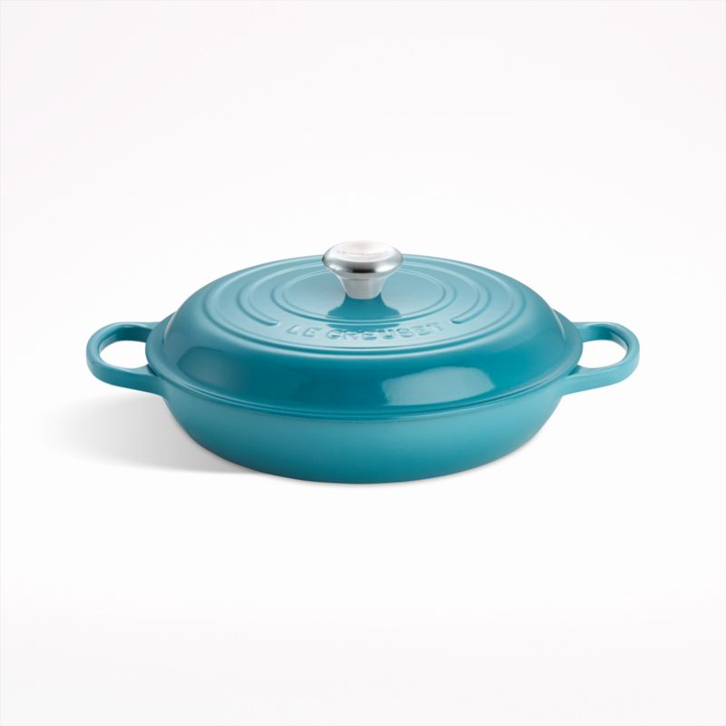 Le Creuset ® Signature 3.5-Qt. Caribbean Blue Enameled Cast Iron Braiser