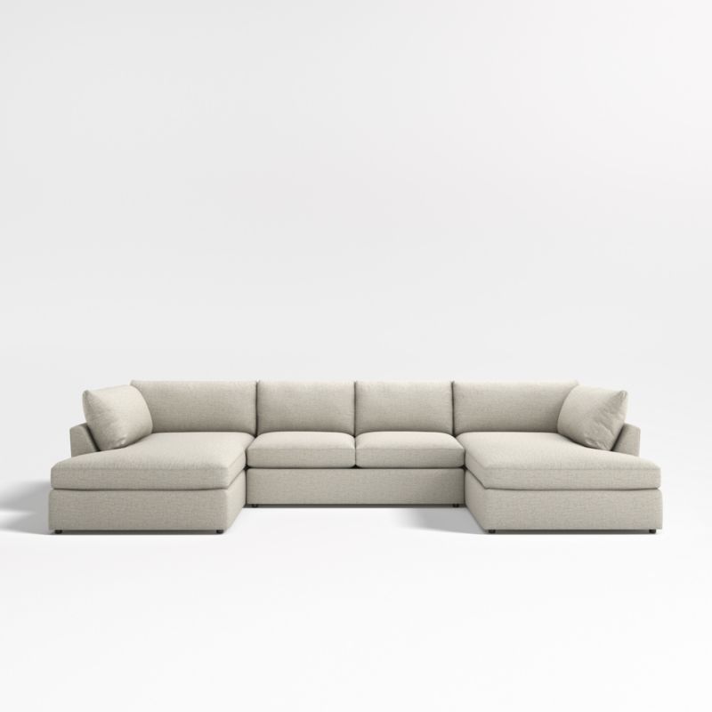 Lounge Deep 3-Piece U-Shaped Sectional Sofa with Double Corner Bumper