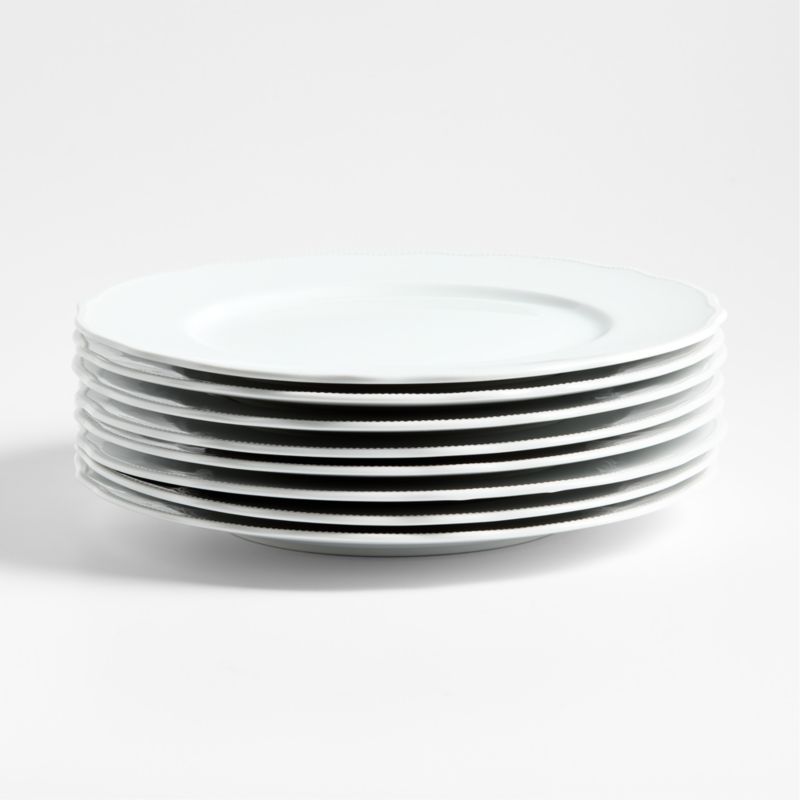 Staccato White Porcelain Dinner Plate + Reviews | Crate & Barrel