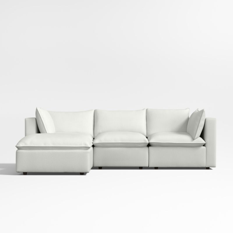 Lotus Modular 4-Piece Reversible Sectional Sofa with Ottoman