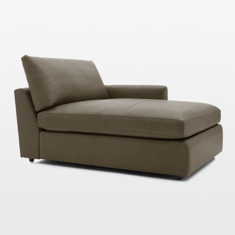 Lounge Leather Right-Arm Chaise Lounge Sectional Piece
