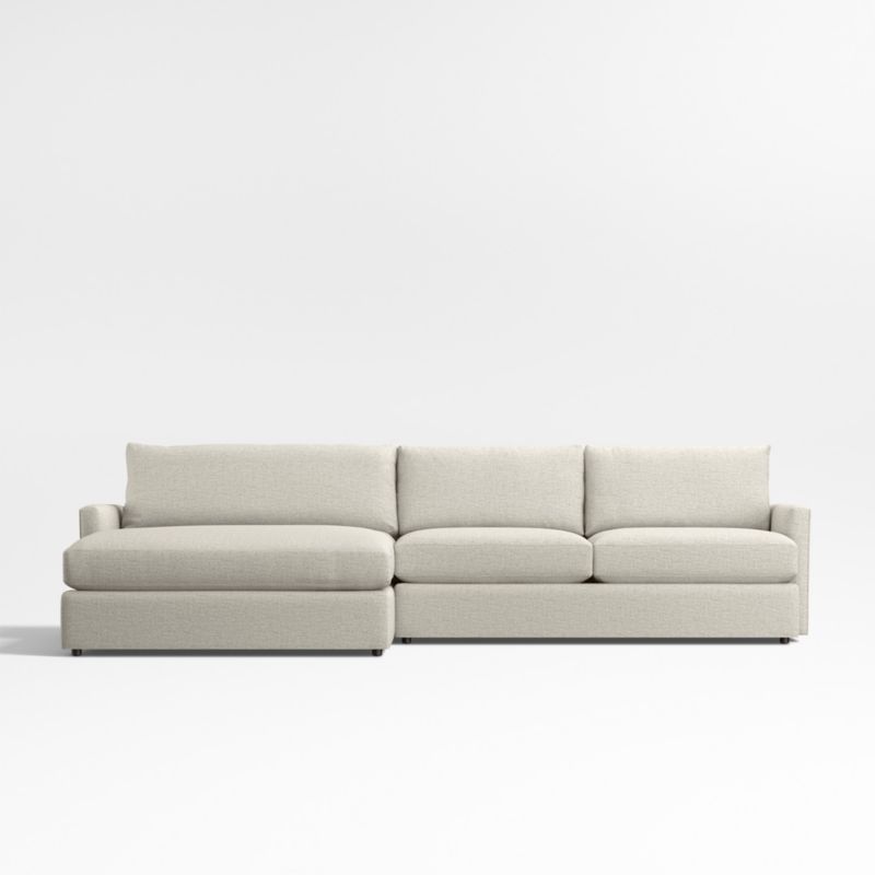Lounge Classic 2-Piece Sectional Sofa with Extra Wide Chaise Lounge
