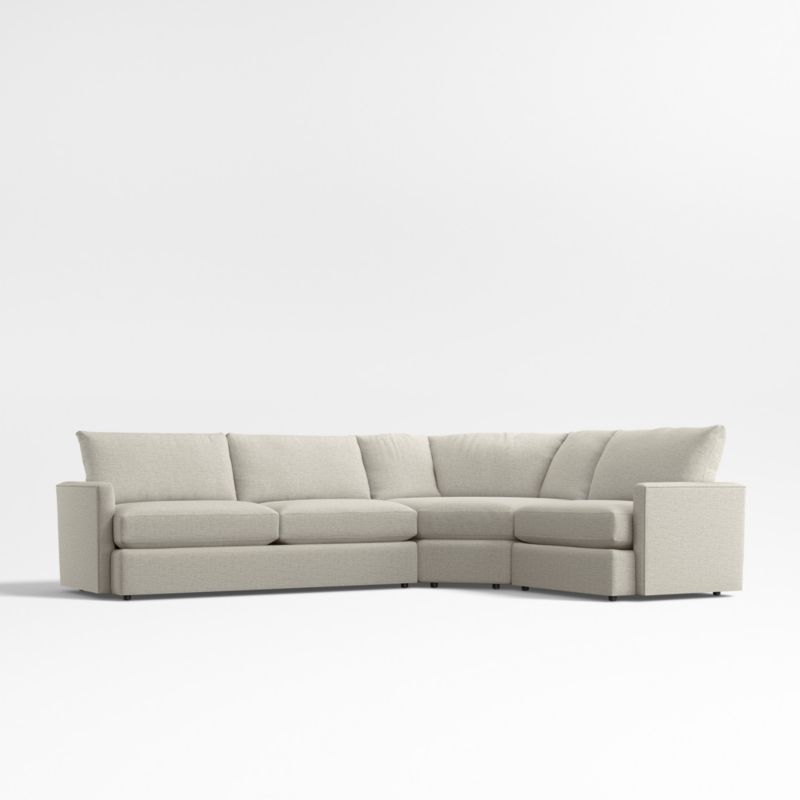 Lounge Classic 3-Piece L-Shaped Wedge Sectional Sofa