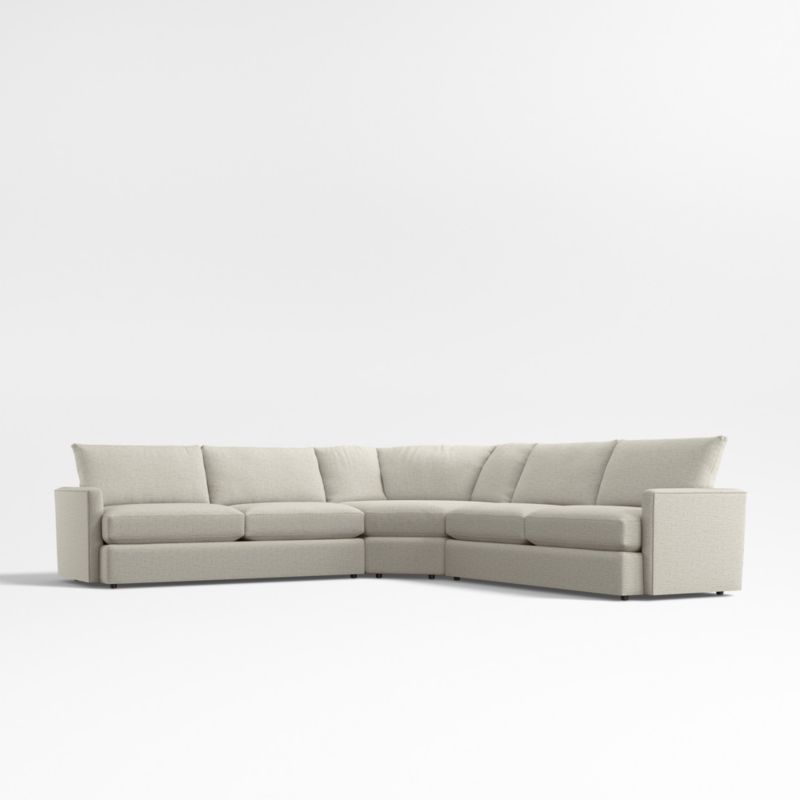 Lounge Classic 3-Piece L-Shaped Wedge Sectional Sofa
