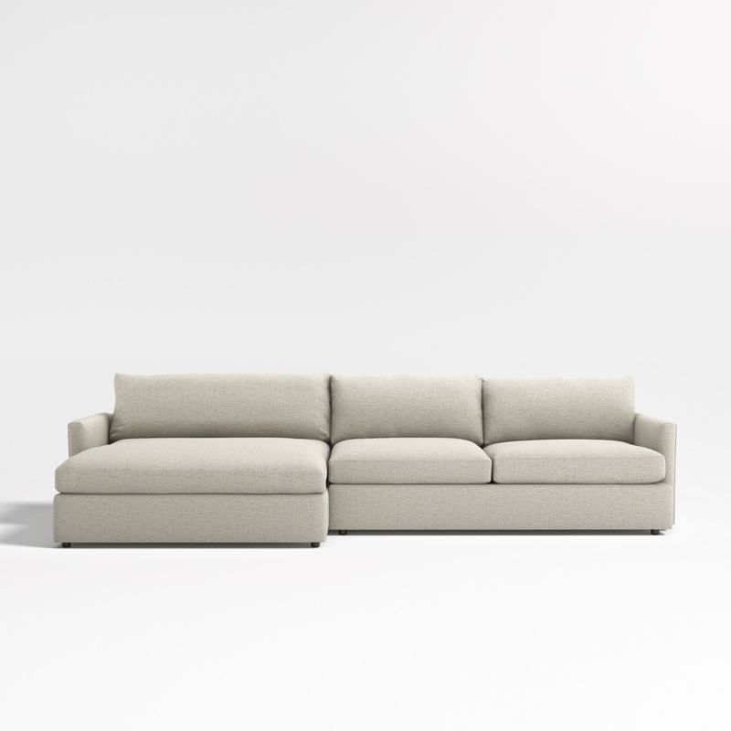 Lounge Deep 2-Piece Sectional Sofa with Extra Wide Chaise Lounge