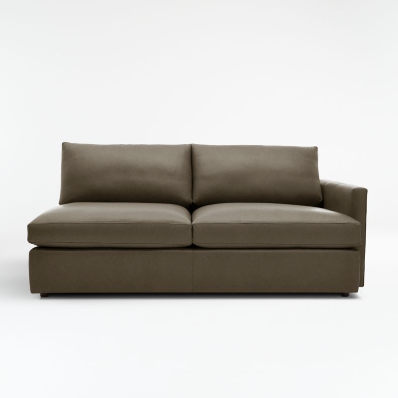 Lounge Deep Leather Right-Arm Sofa Sectional Piece