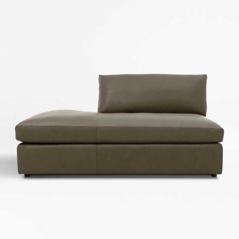 Lounge Deep Leather Left-Arm Bumper Sectional Piece