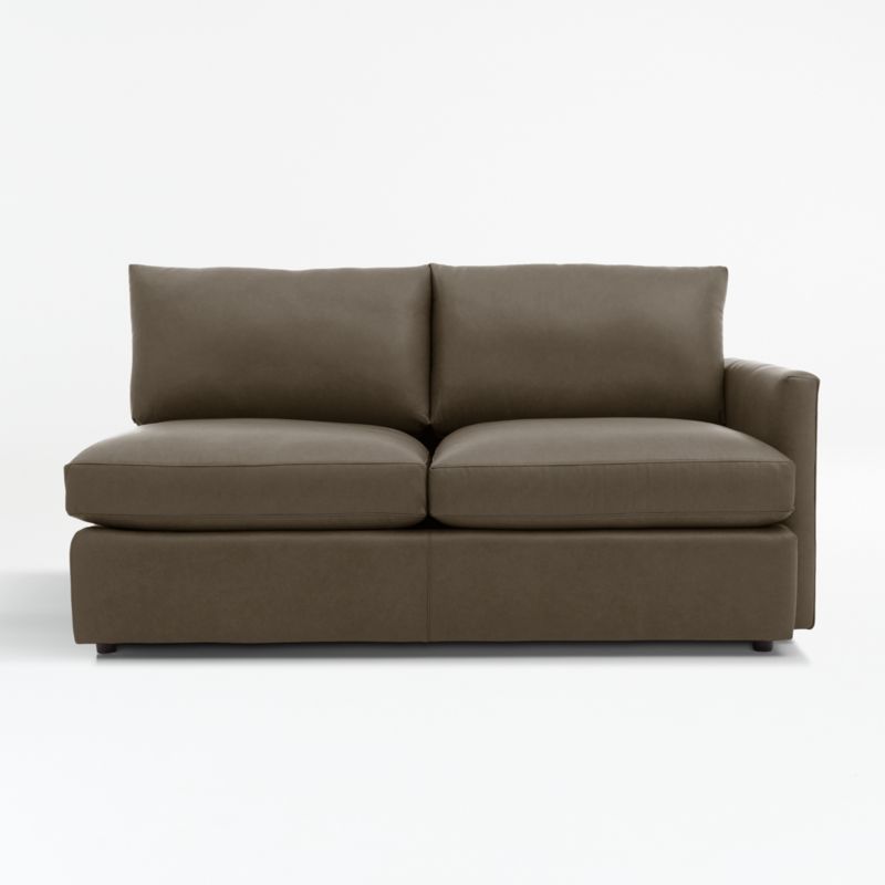 Lounge Deep Leather Right-Arm Apartment Sofa Sectional Piece