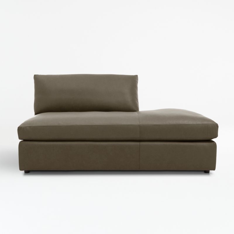 Lounge Deep Leather Right-Arm Bumper Sectional Piece