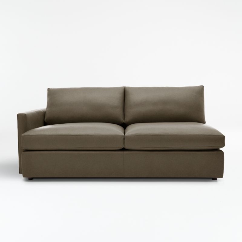 Lounge Leather Left-Arm Sofa Sectional Piece