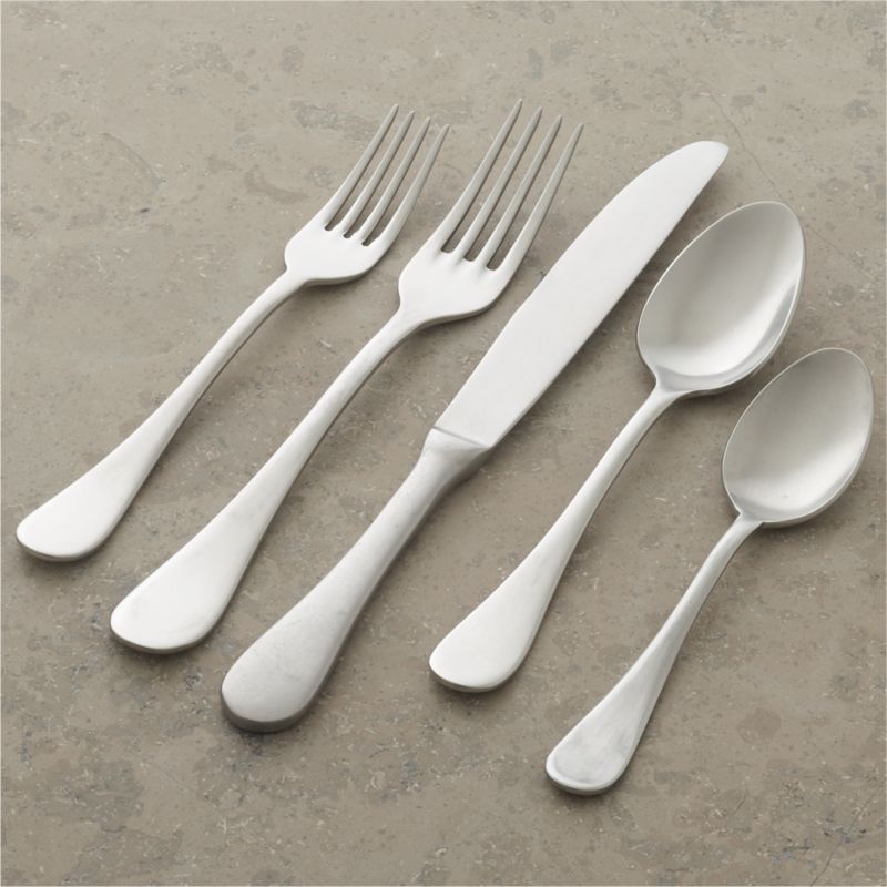 Lucca Antique Pewter 20-Piece Flatware Set
