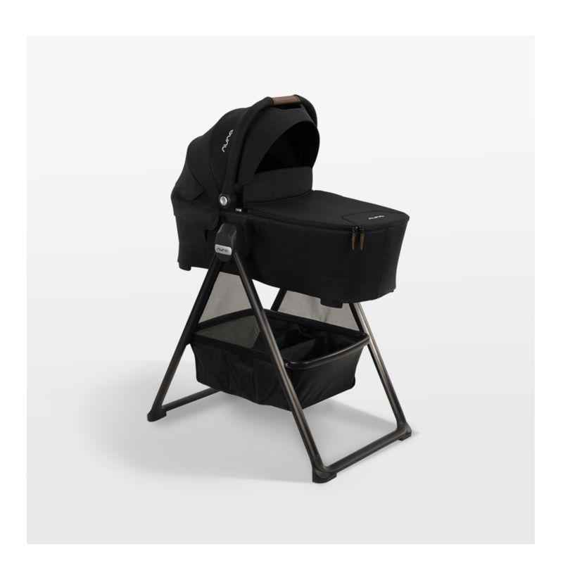 Nuna ® SWIV + TRIV ™ Black Caviar Baby Bassinet with Stand
