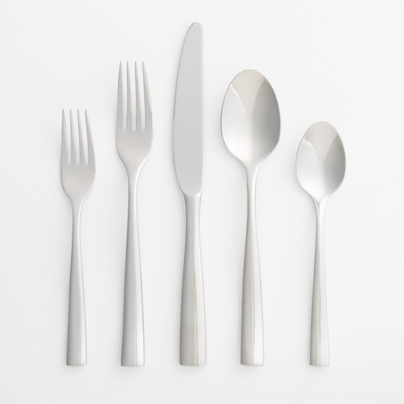 Marin Satin 20-Piece Flatware Set + Reviews | Crate & Barrel