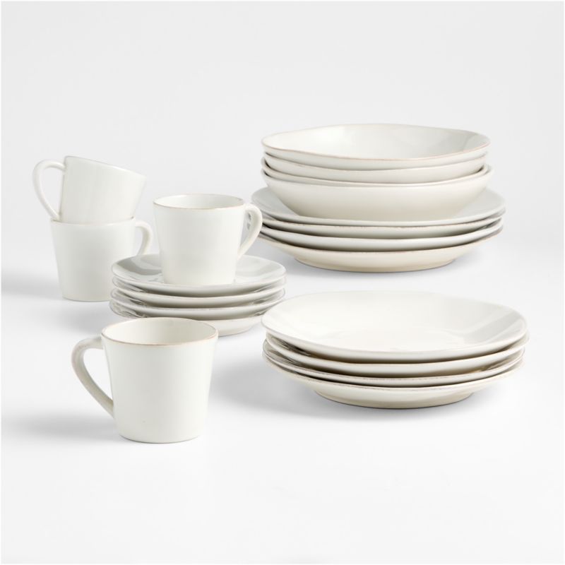 Marin White Stoneware 20-Piece Dinnerware Set