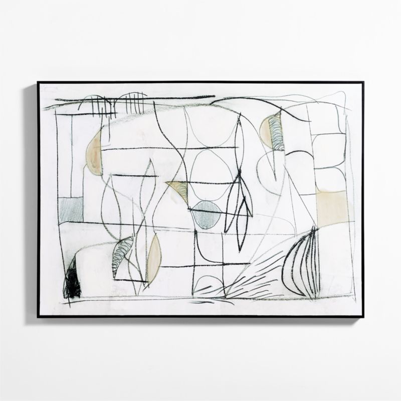 "Markmaking" by Dan Hobday Canvas 65"x47" Framed Wall Art Print