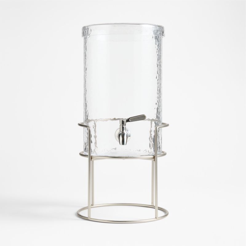 Mercer 1.5-Gallon Drink Dispenser and Silver Stand Set
