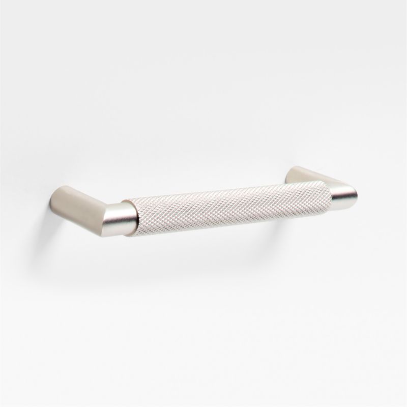 Modern Knurled 5" Brushed Nickel Cabinet Pull
