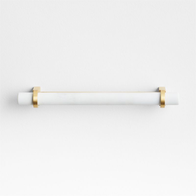 Modern Marble Brushed Brass Cabinet Drawer Bar Pull 6"