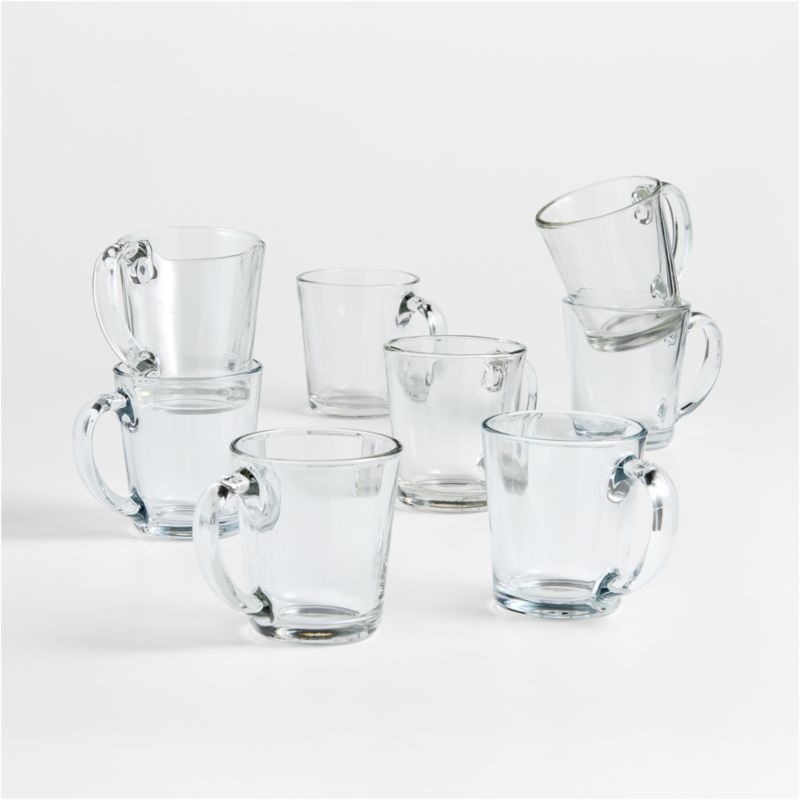 Moderno 13.5-oz. Clear Coffee Mugs, Set of 8