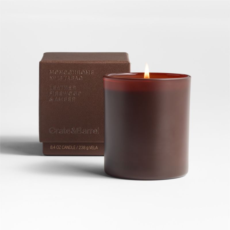 Monochrome No. 16 Tabac 1-Wick Scented Candle - Leather, Firewood and Amber